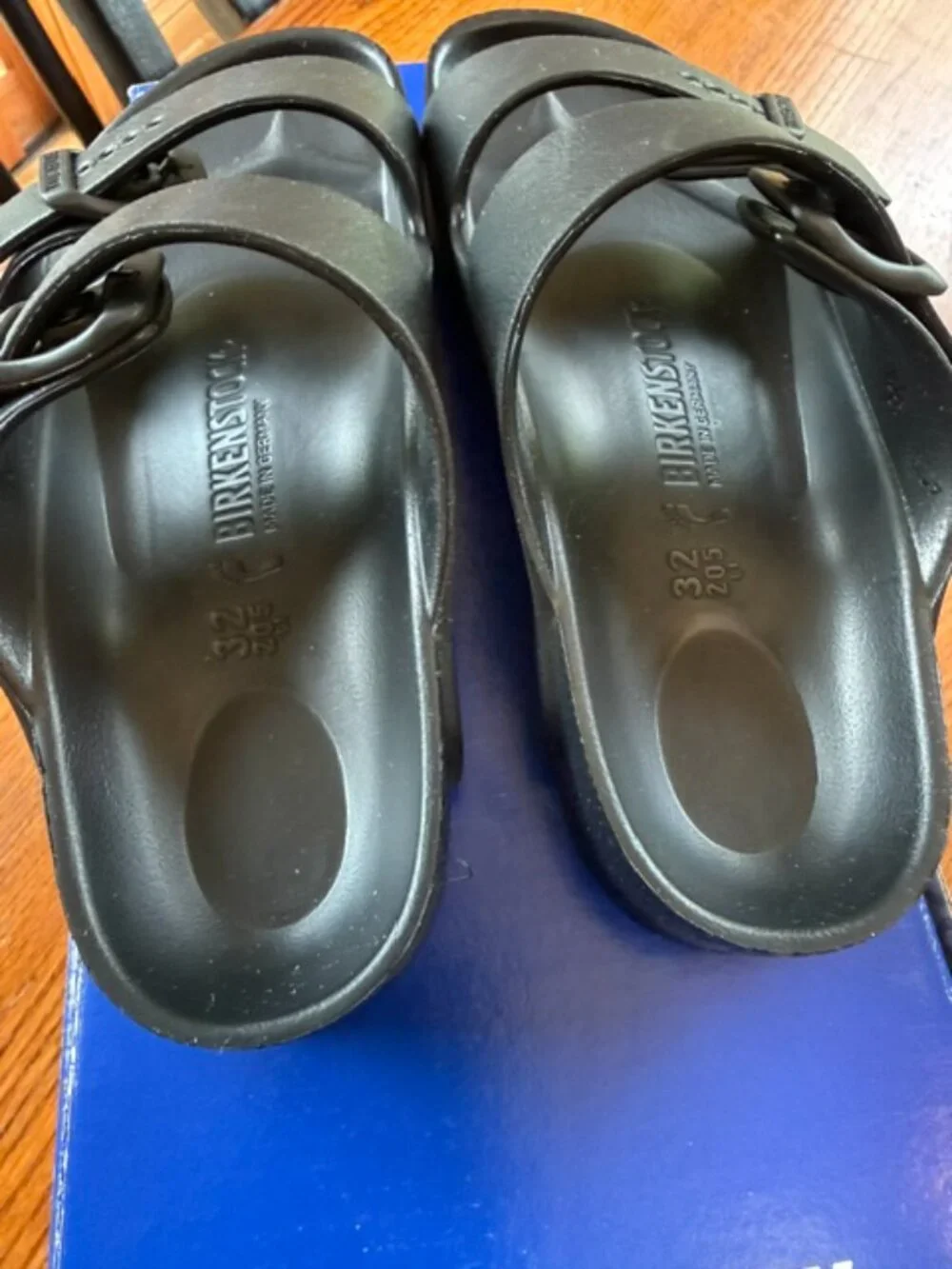Birkenstock Girls Arizona EVA Black Sandals Size 32 US 1 Narrow NIB